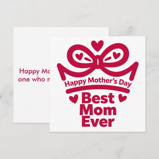 Beste Mutter überhaupt – Süßes Muttertagsgeschenk- (Vorne/Hinten)