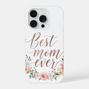 Beste Mutter überhaupt – Telefonhülle mit floraler iPhone 15 Pro Hülle