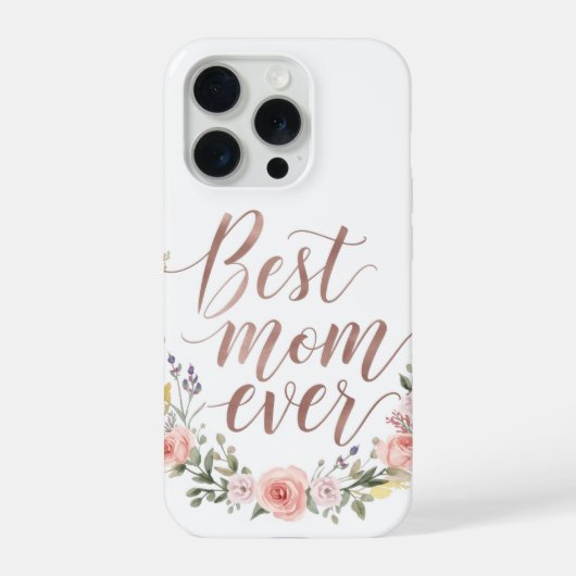 Beste Mutter überhaupt – Telefonhülle mit floraler iPhone Hülle (Rückseite)