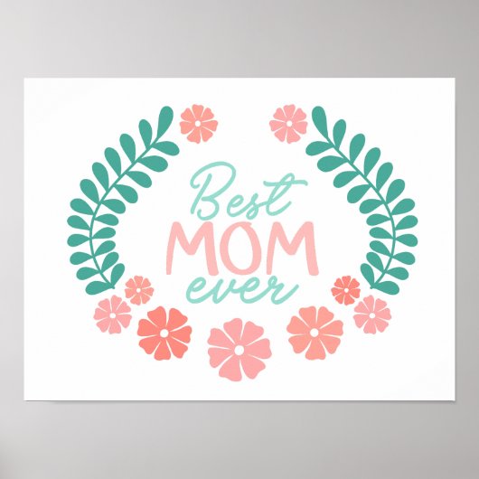 Beste Mutter überhaupt Text, Muttertag-Stil Poster (Vorne)
