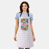 Beste Mutter überhaupt Tropische Blumen zum Mutter Schürze (Getragen)