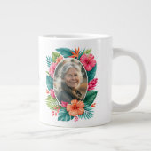 Beste Mutter überhaupt Tropisches Blumen-Muttertag Jumbo-Tasse (Rechts)