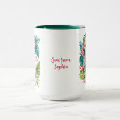 Beste Mutter überhaupt Tropisches Blumen-Muttertag Tasse (Zentrum)