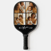 Beste Mutter überhaupt Vier-Foto-Collage Pickleball Schläger (Vorderseite)