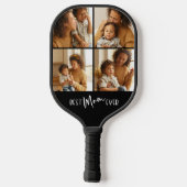 Beste Mutter überhaupt Vier-Foto-Collage Pickleball Schläger (Rückseite)