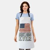 Beste Mutter überhaupt Vintage-Amerikanisches-Flag Schürze (Getragen)
