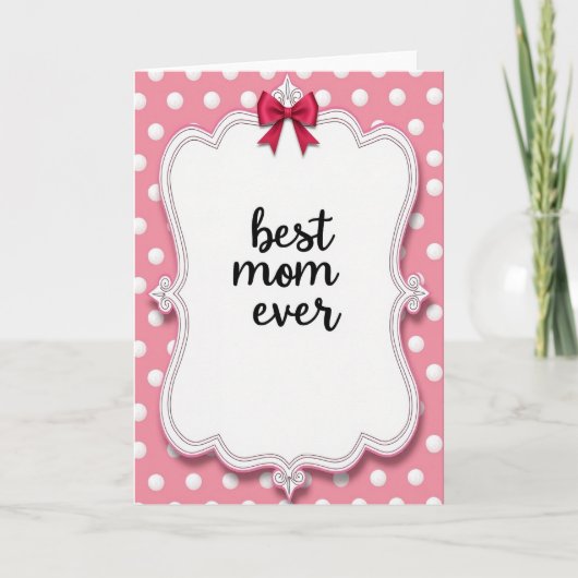 Beste Mutter überhaupt Vintage Style Karte (Vorderseite)