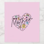 Beste Mutter überhaupt  Weinetikett (Einzelnes Label)