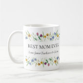 Beste Mutter überhaupt Wildblumen-Blumen  Kaffeetasse (Links)