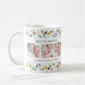 Beste Mutter überhaupt Wildblumen-Foto Kaffeetasse (Links)