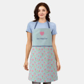 Beste Mutter und Blumenmuster. All-Over-Print-Schü Schürze (Getragen)