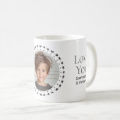 Beste Mutter / Vater überhaupt, Foto & graue Herze Kaffeetasse (VorderseiteRechts)