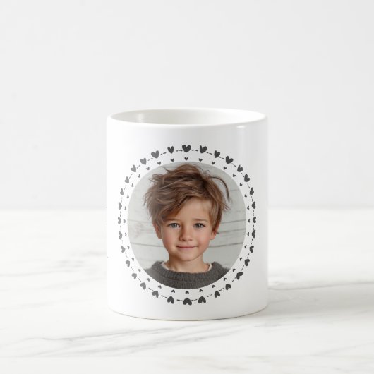 Beste Mutter / Vater überhaupt, Foto & graue Herze Kaffeetasse (Mittel)