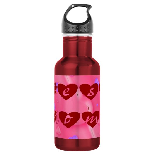 Beste Mutter von Herzen Trinkflasche (Vorderseite)