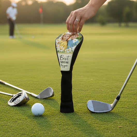 Beste Mutter von Par Daisy Foto Golfkopfabdeckung Golf Headcover