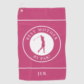 Beste Mutter von Par Golfer Mit Monogramm Sport Ro Golfhandtuch (Vorderseite)