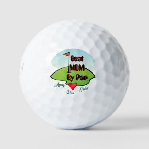 Beste Mutter von Par -Name/ Initial Golfbälle