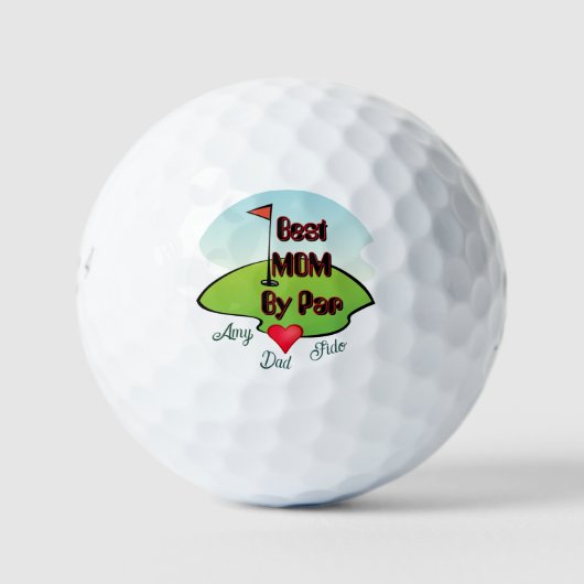 Beste Mutter von Par -Name/ Initial Golfbälle (Vorderseite)