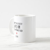 Beste Mutter wird befördert – Persönliches Jahr Kaffeetasse (Vorderseite Links)