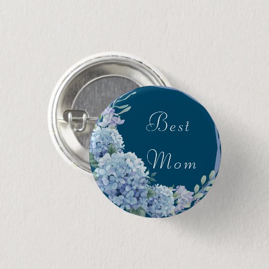 Beste Mutter zitiert Blumenzettel Button (Vorne & Hinten)