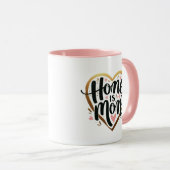 Beste Muttergeschenk "Zuhause ist Mama" – Herzform Tasse (VorderseiteRechts)