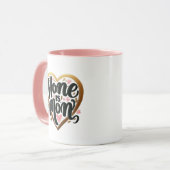Beste Muttergeschenk "Zuhause ist Mama" – Herzform Tasse (Vorderseite Links)