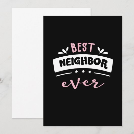 Beste Nachbarschaft je Geschenkidee Einladung (Vorne/Hinten)