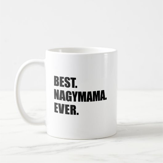 Beste Nagymama je Ungarische Großmutter Kaffeetasse (Links)
