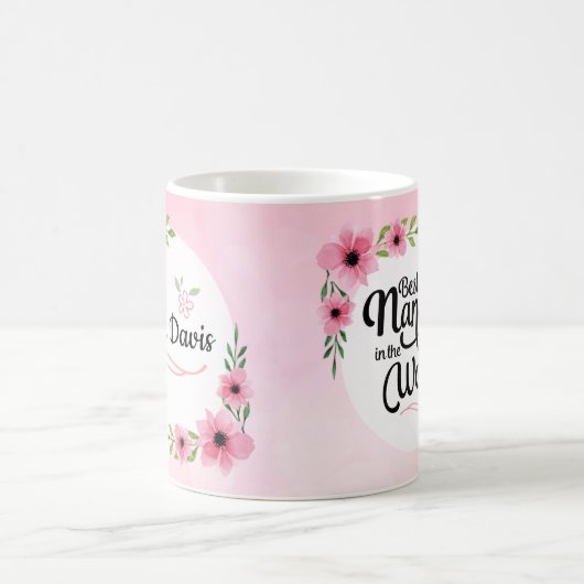 Beste Nana in der WeltBlumen-Tasse Kaffeetasse (Mittel)