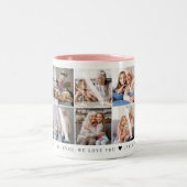 Beste Nana je, 10 Foto Grid-Geschenk für Oma Zweifarbige Tasse (Mittel)