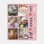 Beste Nana je Foto Collage Fleecedecke (Vorderseite)