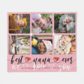 Beste Nana je Foto Collage Fleecedecke (Vorderseite (Horizontal))