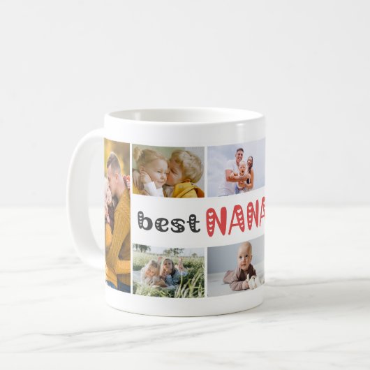 Beste Nana je Foto Collage  Kaffeetasse (Vorderseite Links)