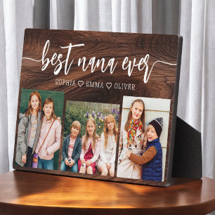Beste Nana je - Großkinder Holzfoto Collage Fotoplatte
