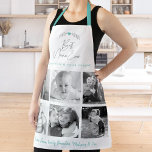 Beste Nana je Kitchen Koch Familie 6 FotoCollage Schürze<br><div class="desc">"Beste Nana je." Sie liebt jede Minute mit ihren Enkelkindern. Genießen Sie kulinarische Abenteuer, wenn sie diese elegante, raffinierte, einfache und moderne Schürze trägt. Ein stylisches, schlichtes visuelle aus weichem Grauen, handgeschriebenem Drehbuch und Blatt-Herzlaurel, zusammen mit weichtürkisblau sans serif und script typografie Overlay einen weißen Hintergrund. Fügen Sie sechs hochgeschätzte...</div>