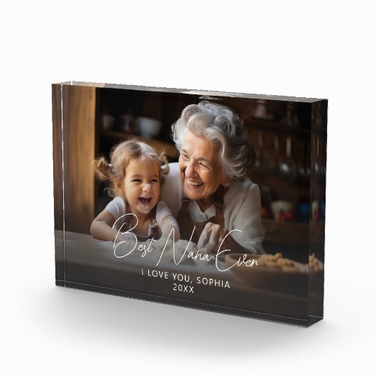 Beste Nana je Niedlicher Entenchild Keepake Fotoblock (Rechts)