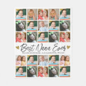 Beste Nana je Personalisiert 25 FotoCollage Fleecedecke (Vorderseite)