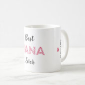 Beste Nana je rosa Herzen Personalisiert Kaffeetasse (VorderseiteRechts)