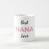 Beste Nana je rosa Herzen Personalisiert Kaffeetasse (Mittel)