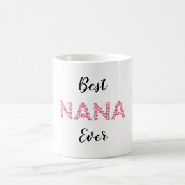 Beste Nana je rosa Herzen Personalisiert Kaffeetasse