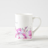 Beste Nana je Rosa und violette Blumen Porzellantasse (Rechts)