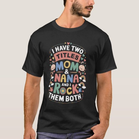 Beste Nana Muster Lustige Großmutter Oma Mutter T-Shirt (Vorderseite)