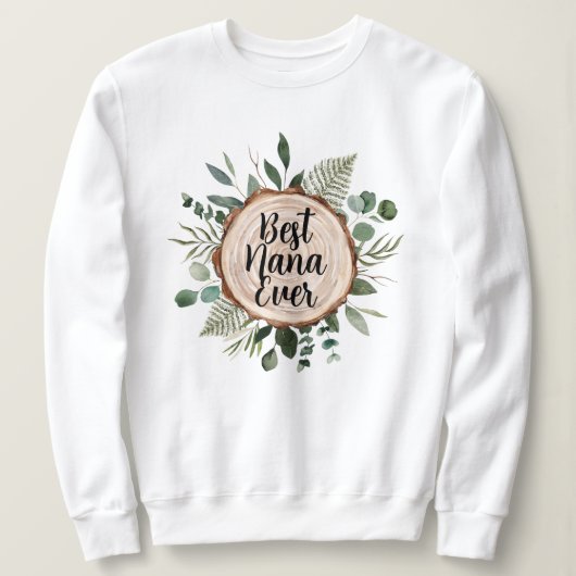 Beste Nana Oma je Rustikales Holz und Foliage Sweatshirt (Design vorne)