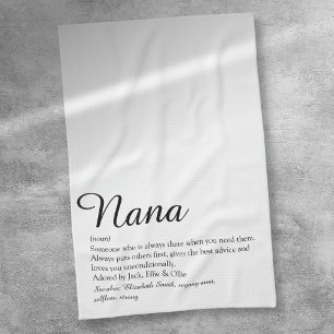 Beste Nana, Oma, Omi Definitions-Schrift Geschirrtuch