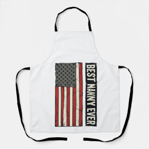 Beste Nanny Aller Patrioten Vintage-Flagge-Shirt-D Schürze