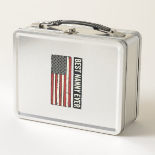 Beste Nanny Aller Patriotische Vintage-Flagge-Shir Metall Brotdose