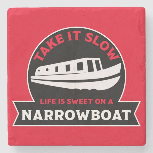 Beste Narrowboter | British Canal Boote | Barriere Steinuntersetzer (Vorderseite)