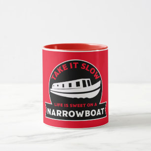 Beste Narrowboter British Canal Boote Barriere Tasse