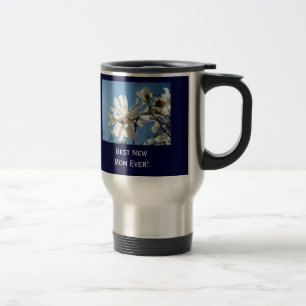Beste neue Mutter Tassen Blue Sky Magnolie Blumen