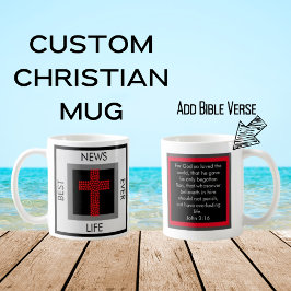 Beste Neuigkeiten je John 3:16 Gospel Tract Kaffeetasse